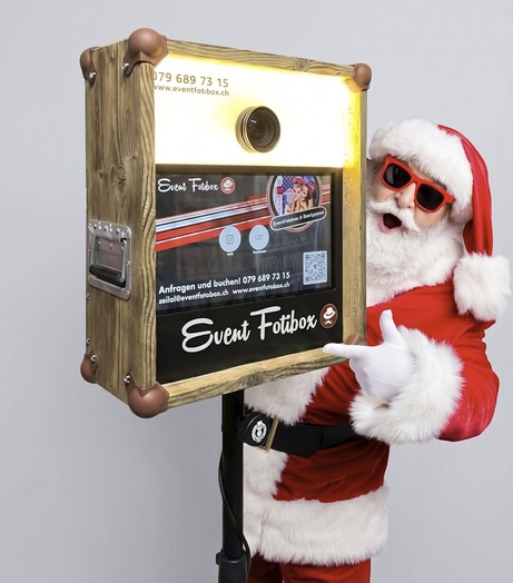 Fotobox mit Santa für Weihnachtsfeiern